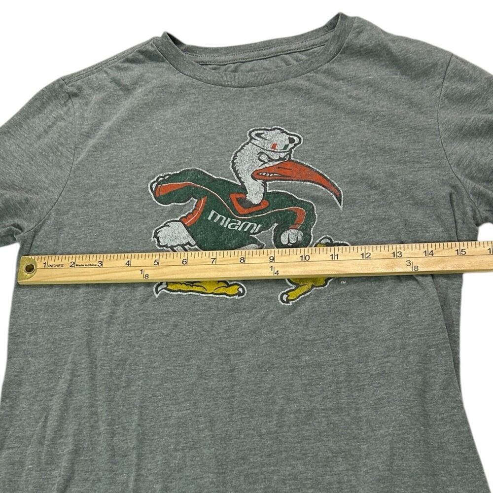 National Collegian Youth T-Shirt Green Miami Hurricanes Graphic XL Sebastian - Picture 4 of 6